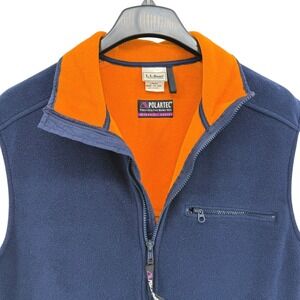 Vtg.‎ LL Bean Fleece Vest Polartec Windbloc Full Zip Pre-Owned Mens Tall Large